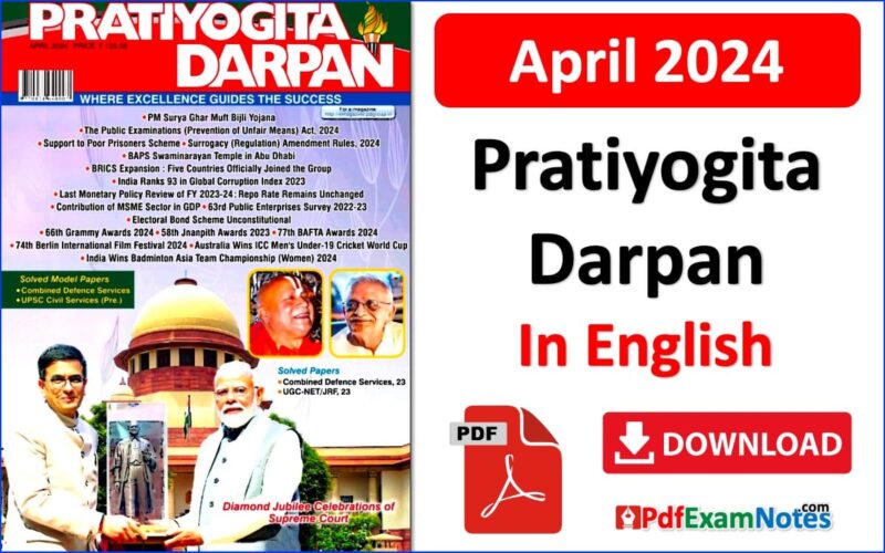 Pratiyogita Darpan April 2024 in English